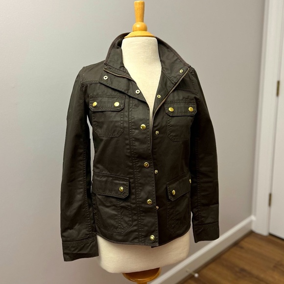 J. Crew Jackets & Blazers - J.Crew Relaxed Boyfriend Olive Field Jacket Sz XS